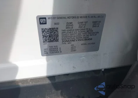 2022 Chevrolet Equinox Fwd Premier from USA, damaged, VIN 3GNAXNEVXNS196456
